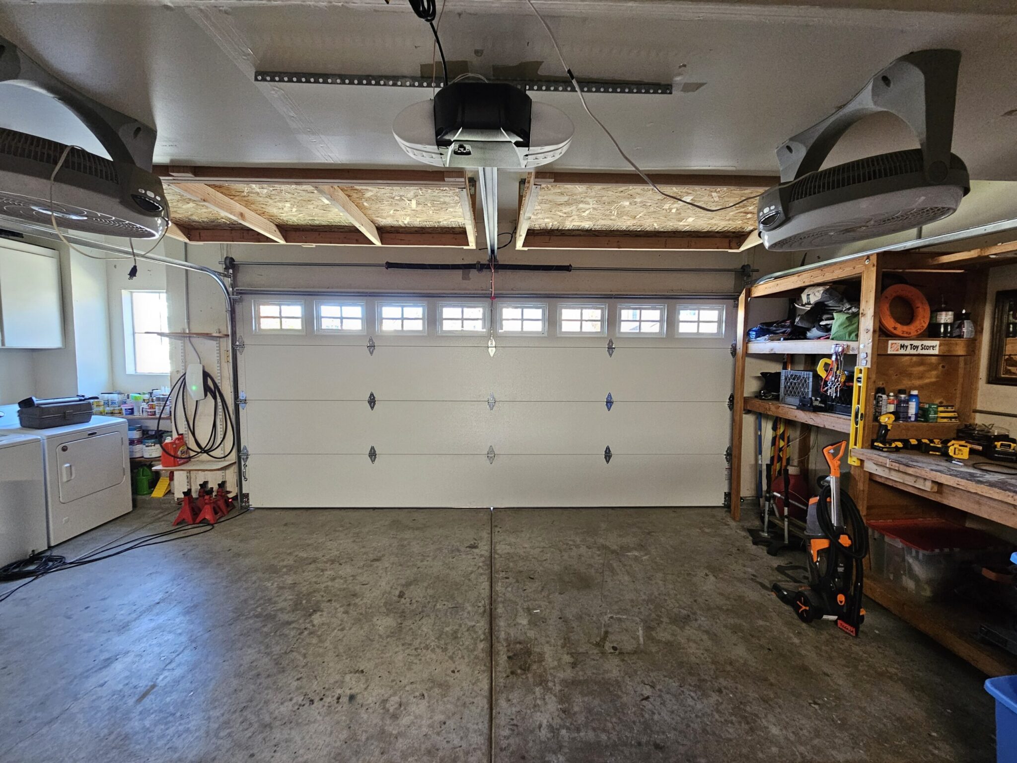 Steel back insulated garage door