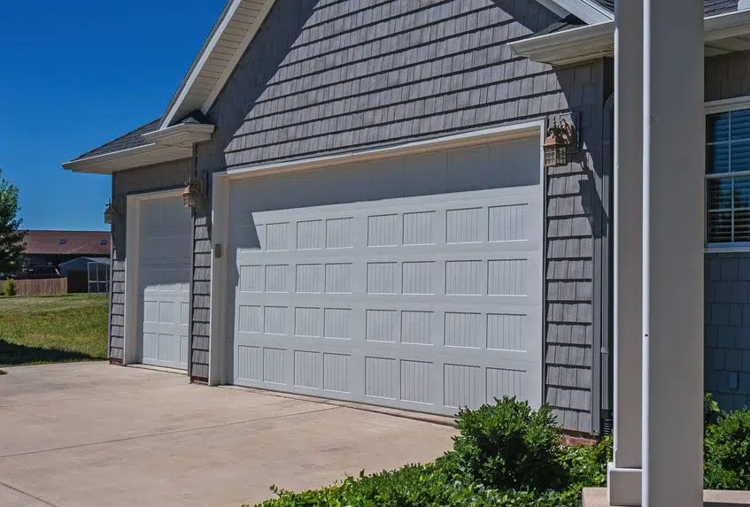 Completed carriage house garage door install