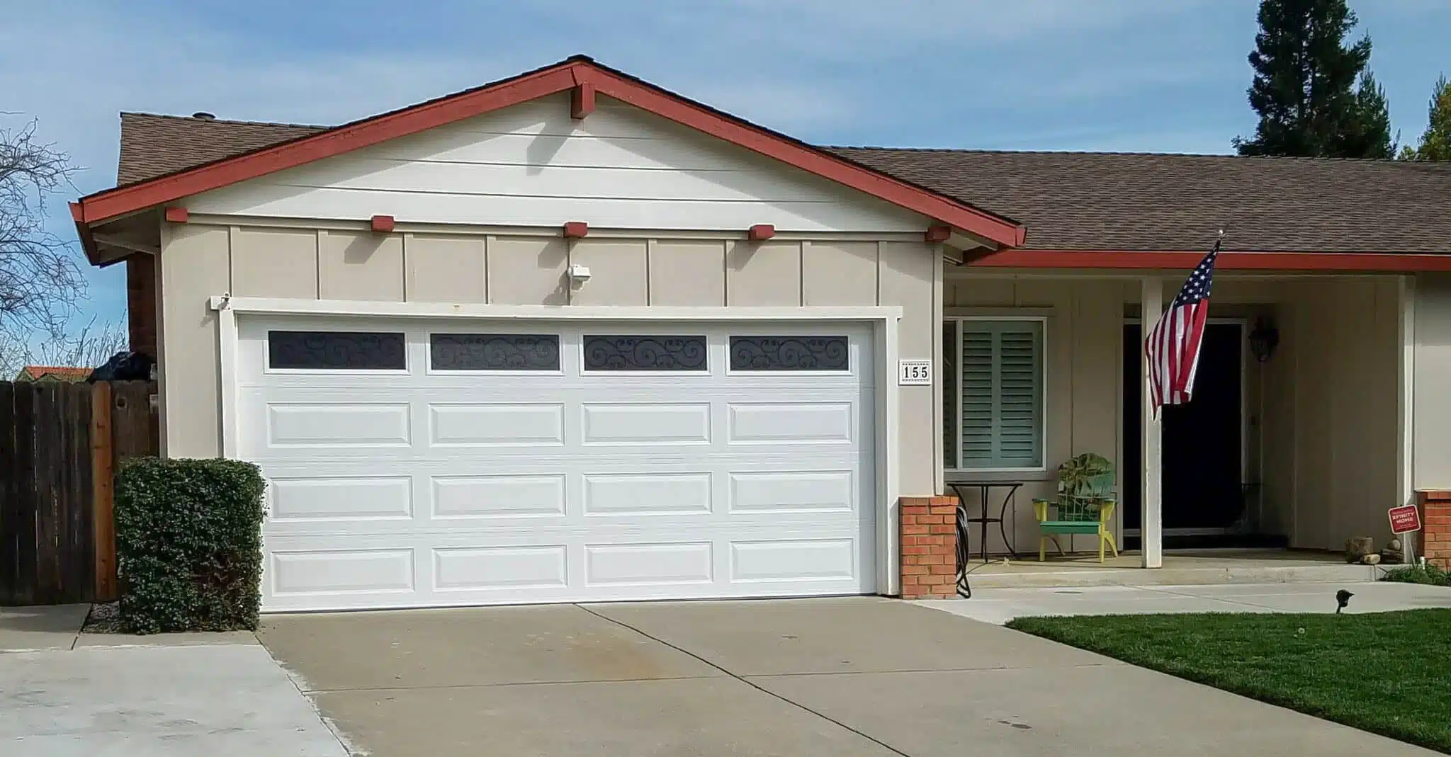 Completed garage door repair job Walnut Creek CA