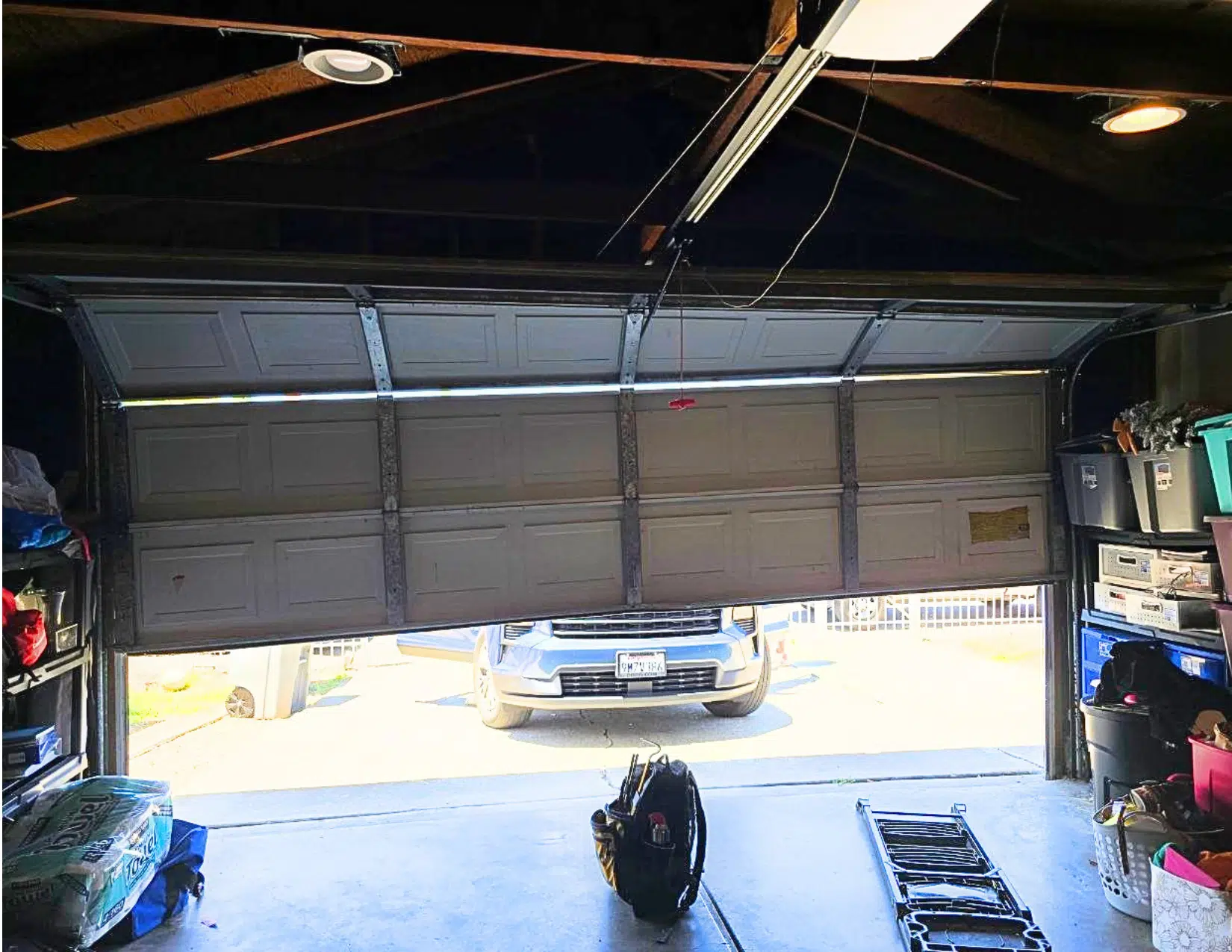 Crashed garage door repair