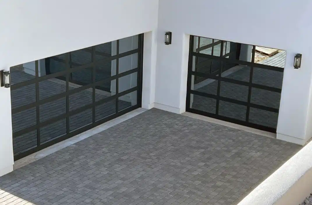 Alumadoor full-view glass garage door