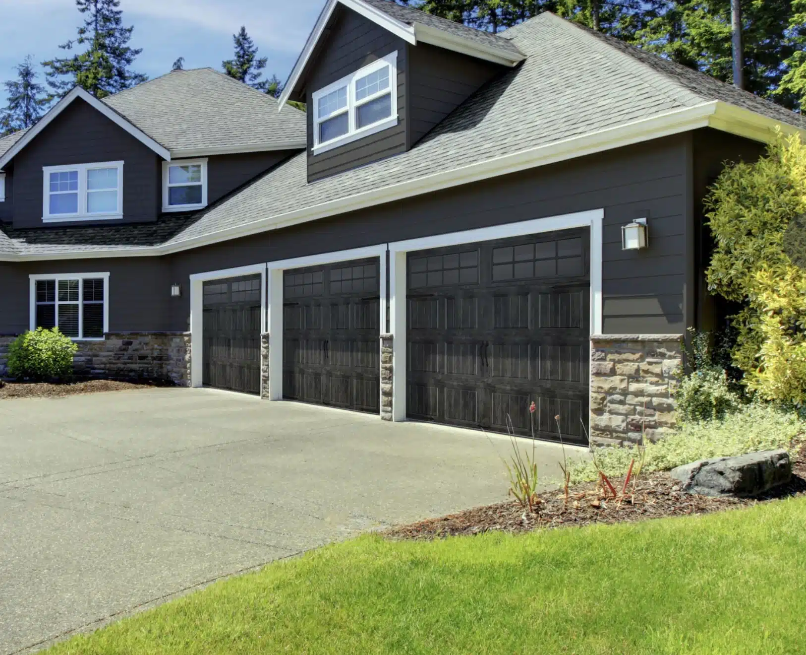 Clopay Gallery Steel grooved carriage house garage door